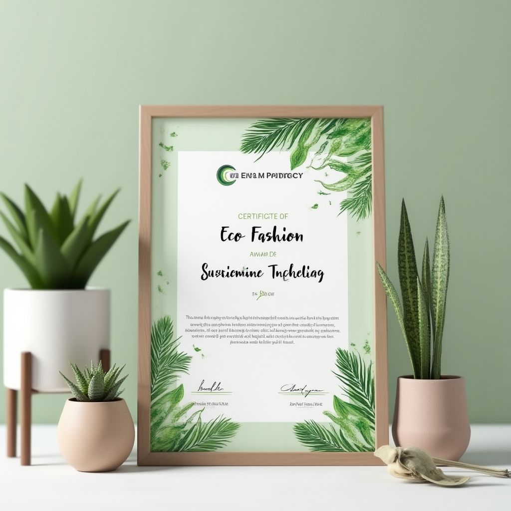Certificat prix mode écologique